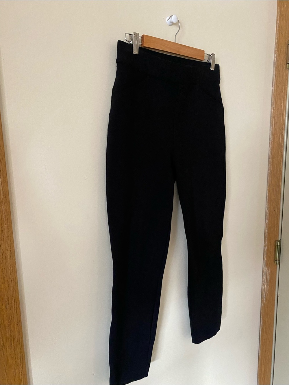 SPANX Black High-Rise crop Pants Leggings size Large - Picture 2 of 7